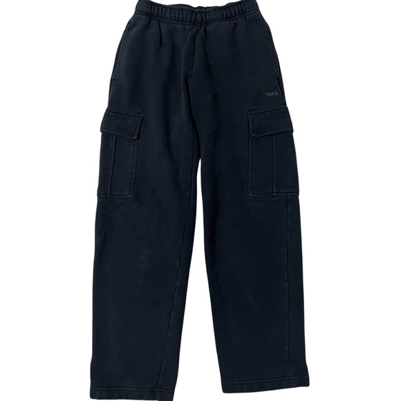 TNA Aritzia Cozy Fleece Cargo Sweatpants - Black (XXS) - Picture 3 of 6